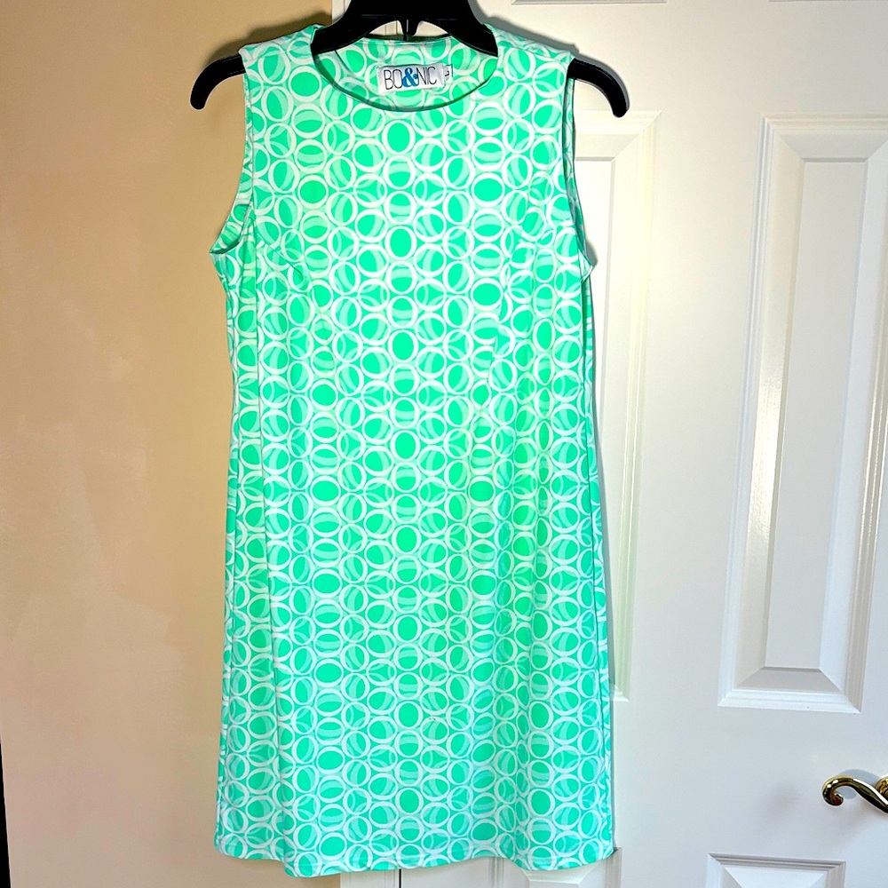 BCBG New Mint Geometric Sleeveless Dress